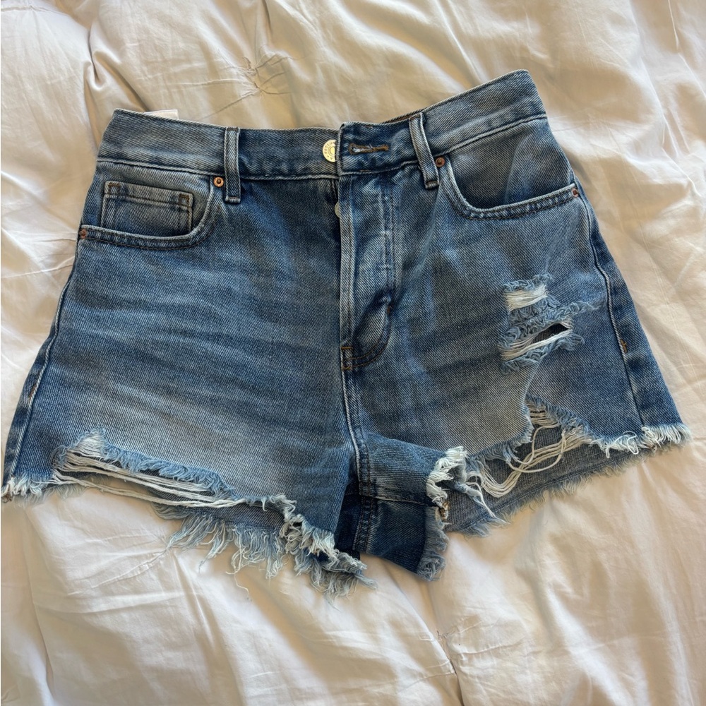 PacSun Blue Distressed Jean Shorts